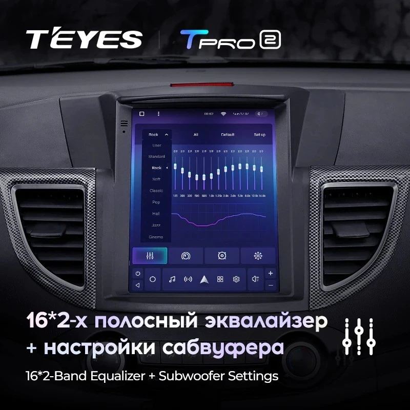 Штатная магнитола Tesla style Teyes TPRO 2 3/32 Honda CR-V 4 RM RE (2011-2015) Тип-B