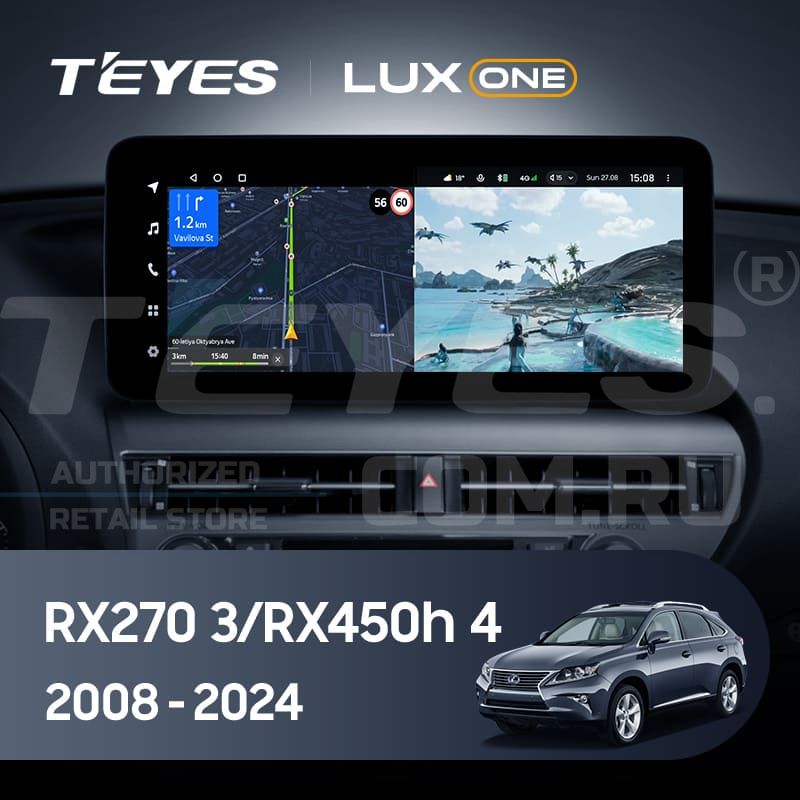Штатная магнитола Teyes LUX ONE 4/32 Lexus RX270 3 RX450h 3 AL10 (2008-2015) Тип-C