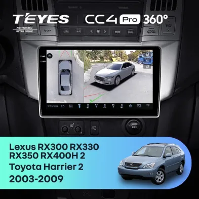 Штатная магнитола Teyes CC4 Pro 360 8/128 Lexus RX300 RX330 RX350 RX400H (2003-2009) F1
