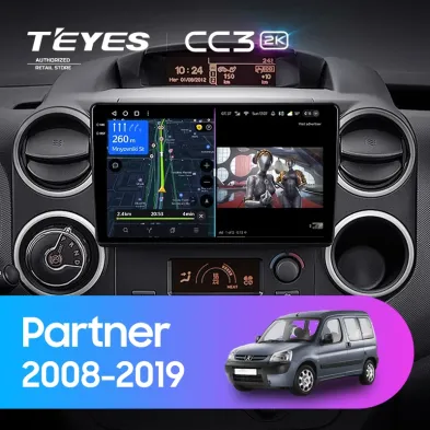 Штатная магнитола Teyes CC3 2K 4/64 Peugeot Partner (2008-2019)