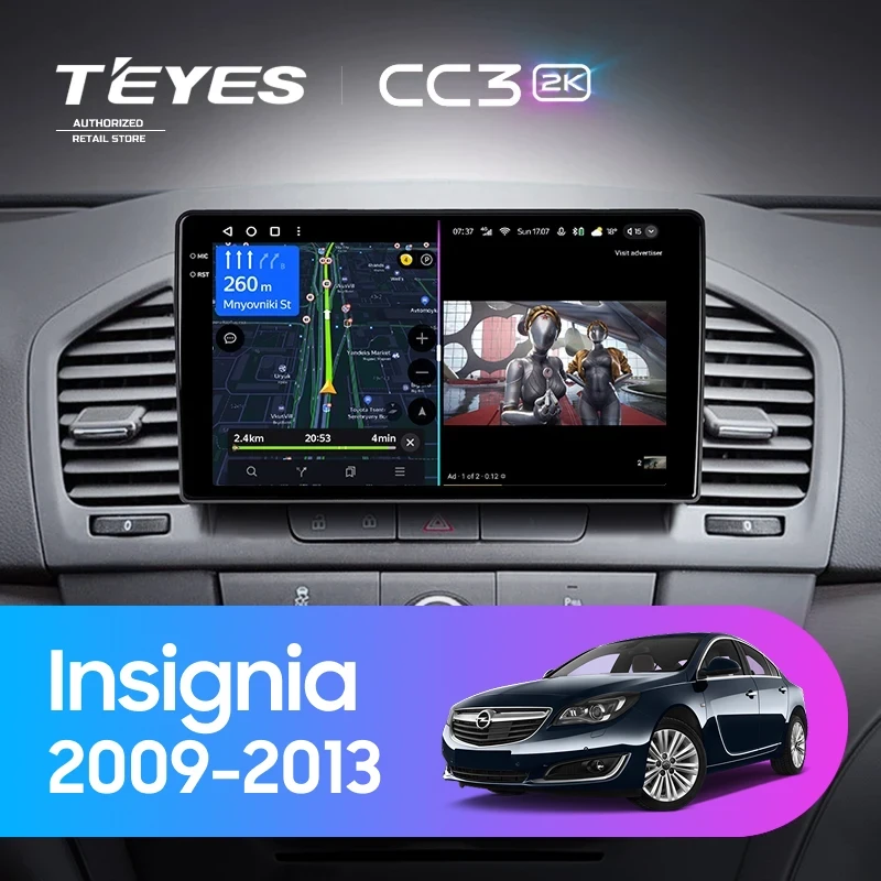 Штатная магнитола Teyes CC3 2K 6/128 Opel Insignia (2009-2013)