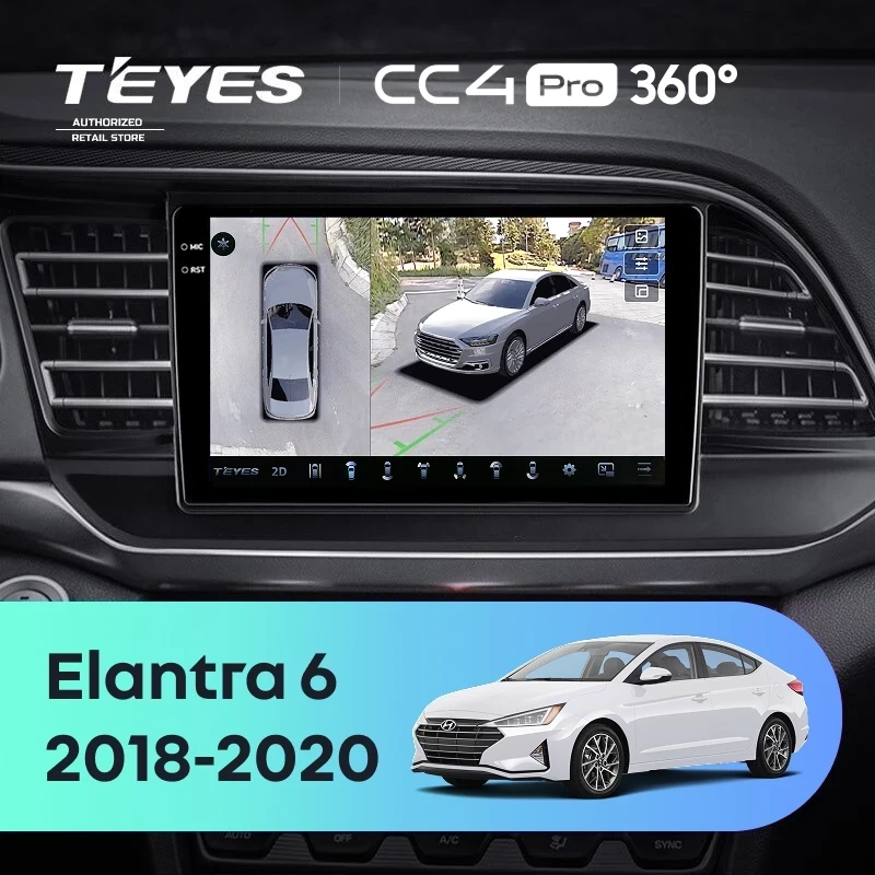 Штатная магнитола Teyes CC4 Pro 360 8/128 Hyundai Elantra 6 (2018-2020) Тип-A