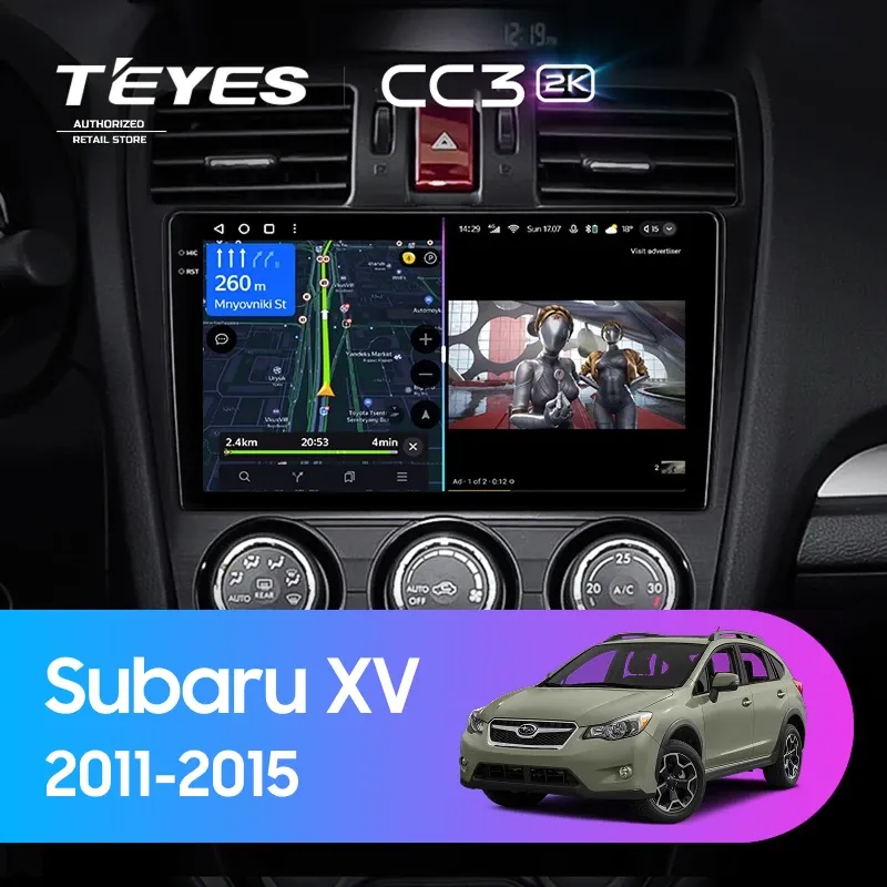 Штатная магнитола Teyes CC3 2K 4/32 Subaru XV (2011-2015) Тип-A