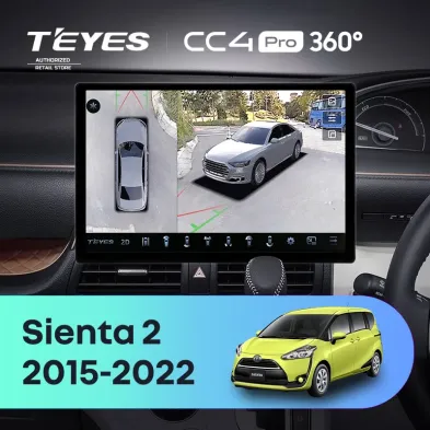 Штатная магнитола Teyes CC4 Pro 360 12/256 Toyota Sienta 2 XP170 (2015-2022) Правый руль (13")