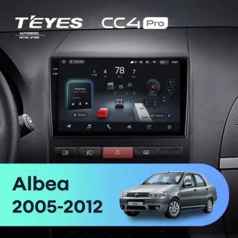 Штатная магнитола Teyes CC4 Pro 12/256 Fiat Albea (2005-2012)