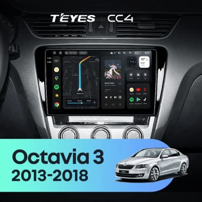 Штатная магнитола Teyes CC4 8/128 Skoda Octavia 3 A7 (2013-2018) Тип-B