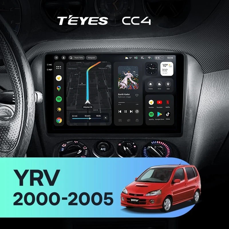 Штатная магнитола Teyes CC4 6/64 Daihatsu YRV M5 (2000-2005)