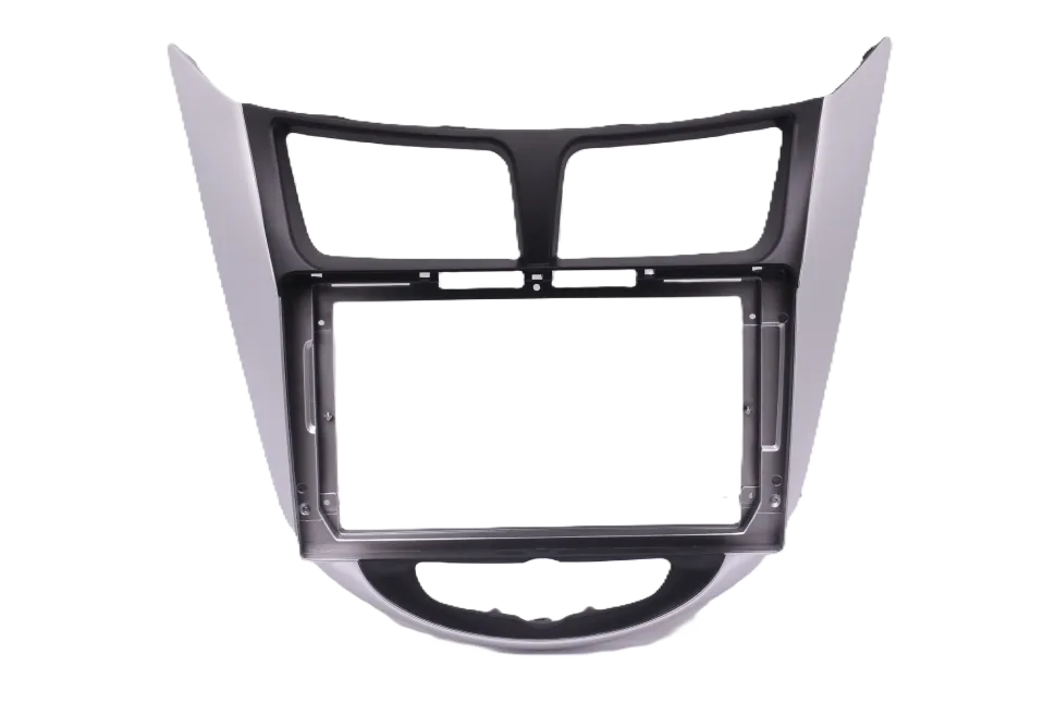 Переходная рамка Hyundai Solaris 1 (2010-2016) (черно-серый) F4 (9")