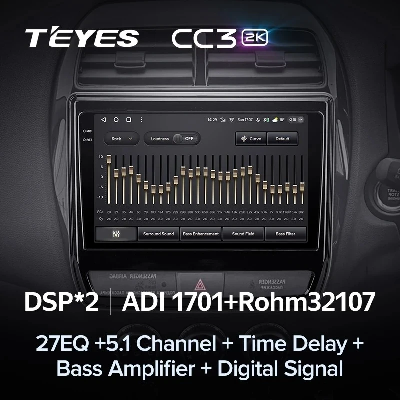 Штатная магнитола Teyes CC3 2K 4/64 Mitsubishi ASX (2016-2026) Тип-A Правый руль