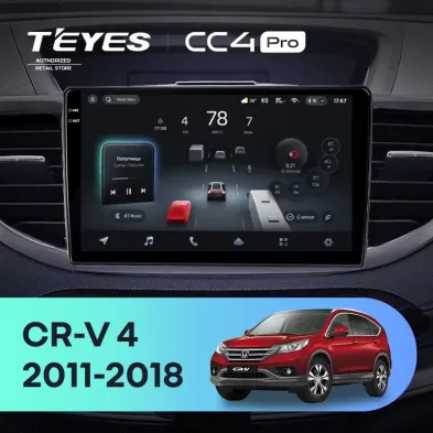Штатная магнитола Teyes CC4 Pro 12/256 Honda CR-V 4 RM RE (2011-2018) Тип-A
