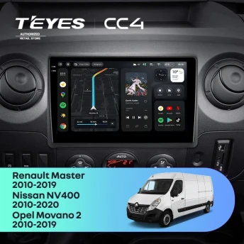 Штатная магнитола Teyes CC4 6/64 Renault Master (2010-2019) F2