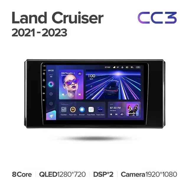 Штатная магнитола Teyes CC3 4/32 Toyota Land Cruiser 300 (2021-2023)