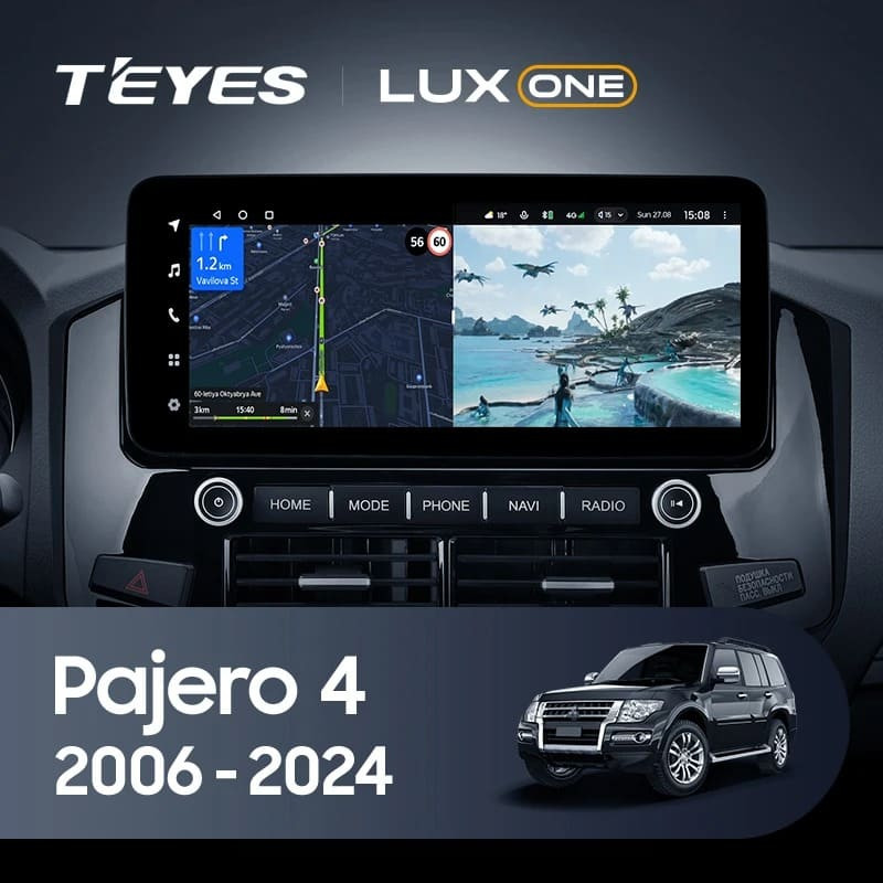 Штатная магнитола Teyes LUX ONE 360 6/128 Mitsubishi Pajero 4 V80 V90 (2006-2024) Тип-B