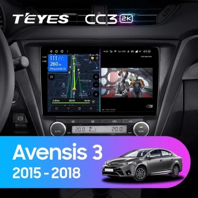 Штатная магнитола Teyes CC3 2K 6/128 Toyota Avensis 3 (2015-2018) F2