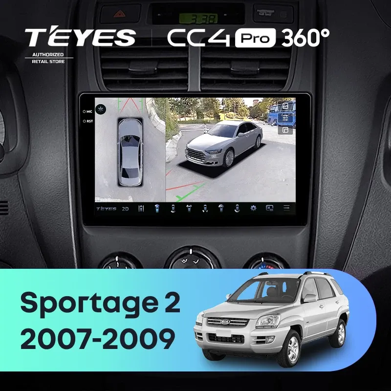 Штатная магнитола Teyes CC4 Pro 360 12/256 Kia Sportage 2 (2007-2009)