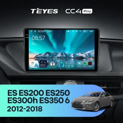 Штатная магнитола Teyes CC4 Pro 8/128 Lexus ES ES200 ES250 ES300h ES350 XV60 VI (2012-2018) Тип-C