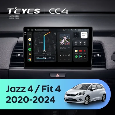 Штатная магнитола Teyes CC4 8/128 Honda Jazz 4 (2020-2024) Тип-B Правый руль