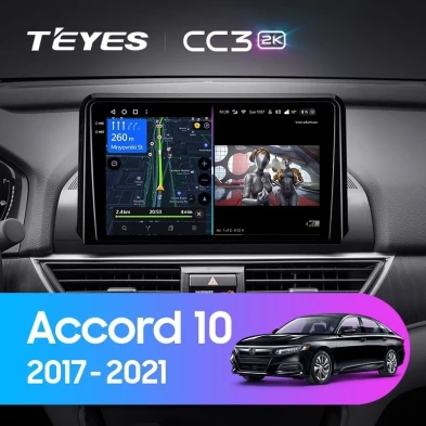 Штатная магнитола Teyes CC3 2K 6/128 Honda Accord 10 CV (2017-2021) Тип-A