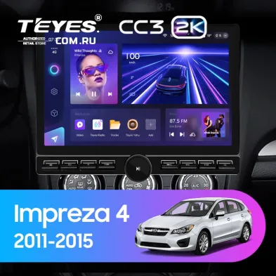 Штатная магнитола Teyes CC3 2K 6/128 Subaru Impreza 4 (2011-2015) Тип-A (13" с кнопками)