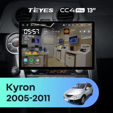 Штатная магнитола Teyes CC4 Pro 12/256 SsangYong Kyron (2005-2011) (13")