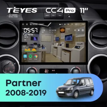 Штатная магнитола Teyes CC4 Pro 12/256 Peugeot Partner (2008-2019) (11")
