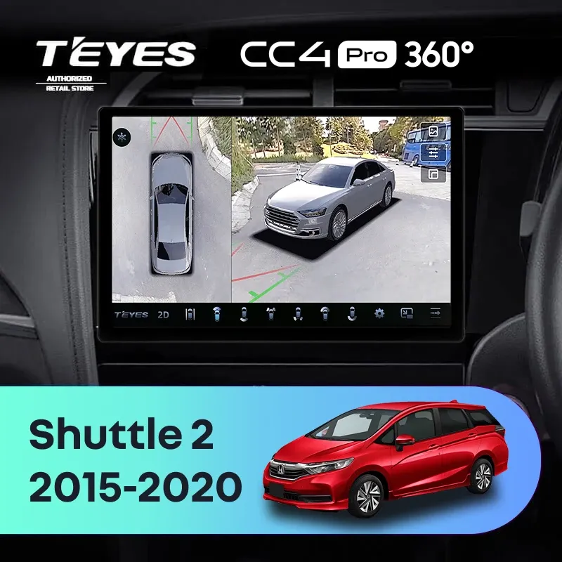 Штатная магнитола Teyes CC4 Pro 360 8/128 Honda Shuttle 2 (2015-2020) Правый руль (11")
