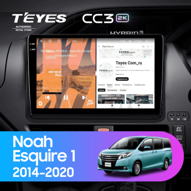 Штатная магнитола Teyes CC3 2K 4/64 Toyota Noah R80 (2014-2020) F2 Правый руль