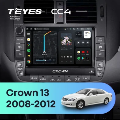 Штатная магнитола Teyes CC4 8/128 Toyota Crown 13 S200 (2008-2012) Тип-A