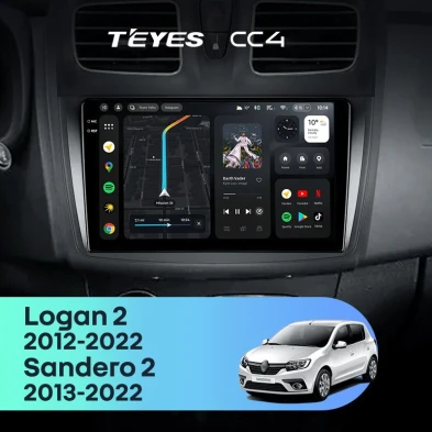 Штатная магнитола Teyes CC4 6/64 Renault Sandero 2 (2013-2022) F1