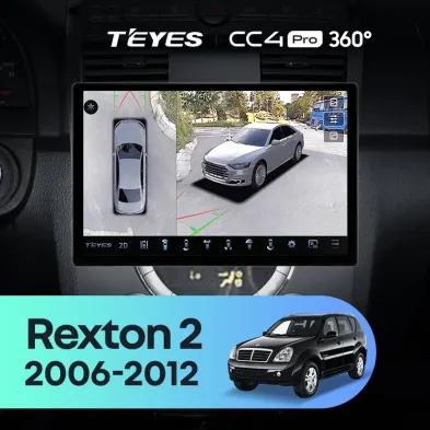 Штатная магнитола Teyes CC4 Pro 360 12/256 SsangYong Rexton Y250 2 (2006-2012) (13")