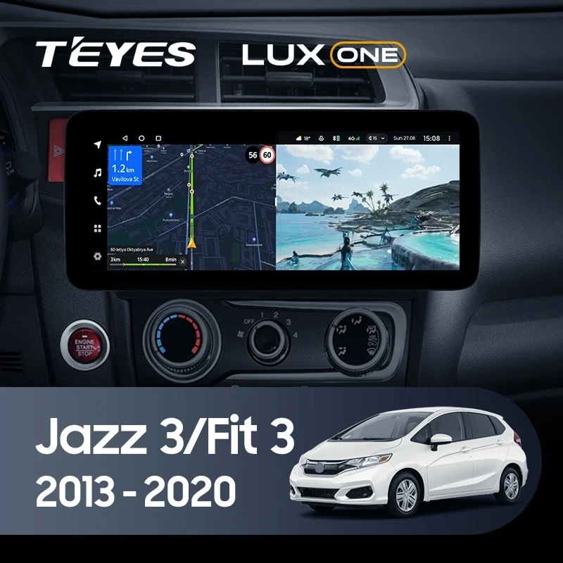 Штатная магнитола Teyes LUX ONE 4/64 Honda Jazz 3 (2015-2020)