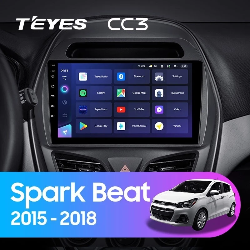 Штатная магнитола Teyes CC3 4/32 Chevrolet Spark Beat (2015-2018) F2