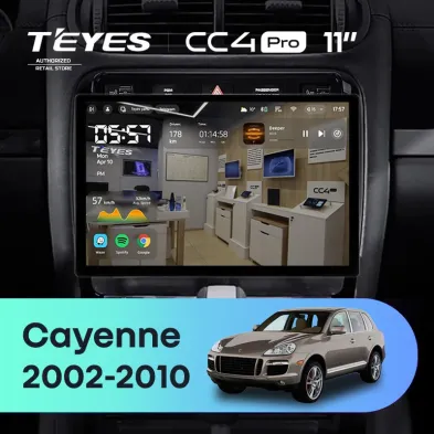 Штатная магнитола Teyes CC4 Pro 12/256 Porsche Cayenne I 1 9PA (2002-2010) (11")