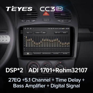 Штатная магнитола Teyes CC3 2K 360 6/128 Volkswagen Beetle A4 (2002-2011)