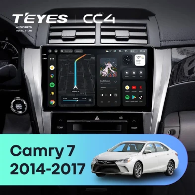 Штатная магнитола Teyes CC4 6/64 Toyota Camry 7 XV 50 55 (2014-2017) F4