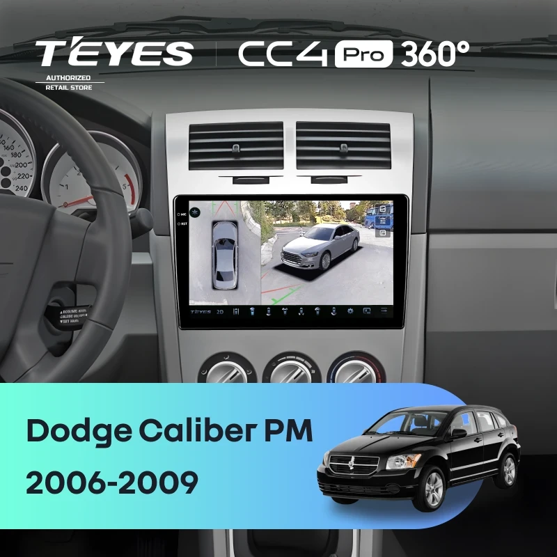 Штатная магнитола Teyes CC4 Pro 360 8/128 Dodge Caliber PM (2006-2009)