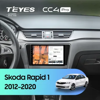 Штатная магнитола Teyes CC4 Pro 8/128 Skoda Rapid 1 (2012-2020) F1