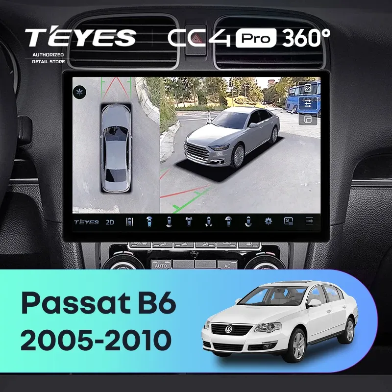 Штатная магнитола Teyes CC4 Pro 360 8/128 Volkswagen Passat B6 (2005-2010) (13")