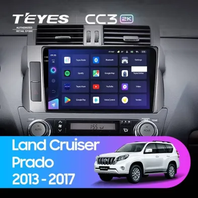 Штатная магнитола Teyes CC3 2K 360 6/128 Toyota Land Cruiser Prado 150 (2013-2017)