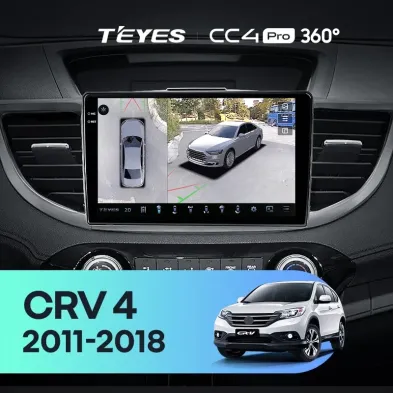 Штатная магнитола Teyes CC4 Pro 360 12/256 Honda CR-V 4 RM RE (2011-2018) 9" Тип-A