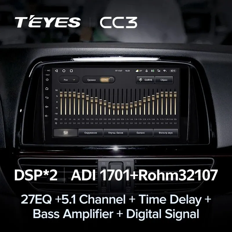 Штатная магнитола Teyes CC3 4/32 Mazda Atenza 3 (2012-2017) Тип-B Правый руль