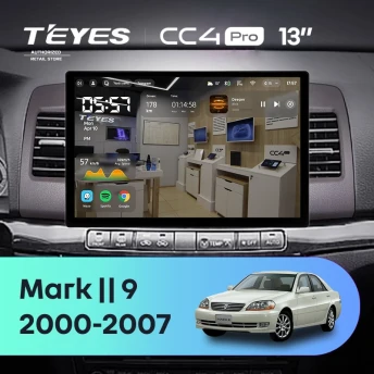 Штатная магнитола Teyes CC4 Pro 8/128 Toyota Mark II 9 X110 (2000-2007) F2 (13")