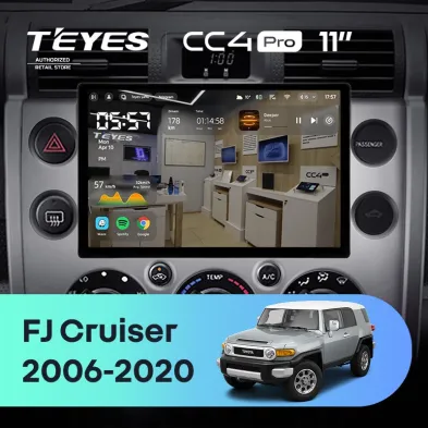 Штатная магнитола Teyes CC4 Pro 12/256 Toyota FJ Cruiser J15 (2006-2020) (11")