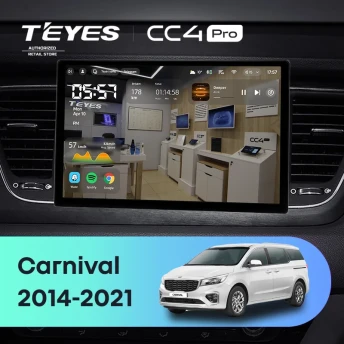 Штатная магнитола Teyes CC4 Pro 12/256 Kia Carnival YP (2014-2021) F1 Тип-B (13")