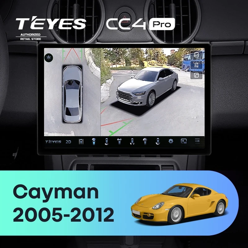 Штатная магнитола Teyes CC4 Pro 360 12/256 Porsche Cayman 987 (2005-2012) (13")