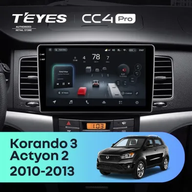Штатная магнитола Teyes CC4 Pro 12/256 SsangYong Korando 3 (2010-2013)
