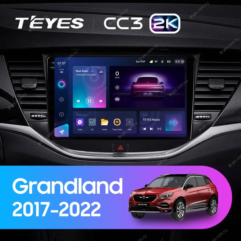 Штатная магнитола Teyes CC3 2K 360 6/128 Opel Grandland (2017-2022) Тип-A