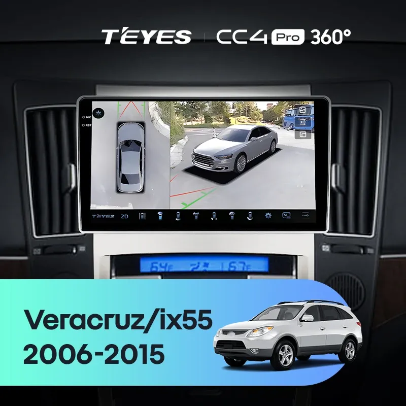 Штатная магнитола Teyes CC4 Pro 360 8/128 Hyundai ix55 (2006-2015)