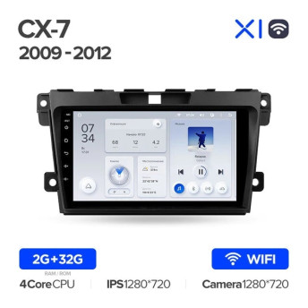Штатная магнитола Teyes X1 4G 2/32 Mazda CX-7 7 ER (2009-2012)