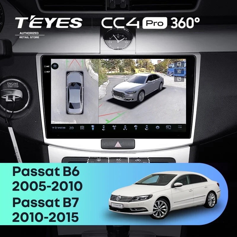 Штатная магнитола Teyes CC4 Pro 360 8/128 Volkswagen Passat B7 (2010-2015)